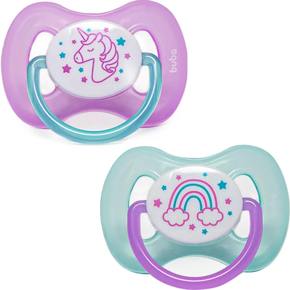 Kit 2 Chupetas Comfort Tamanho 1 Unicórnio - Buba