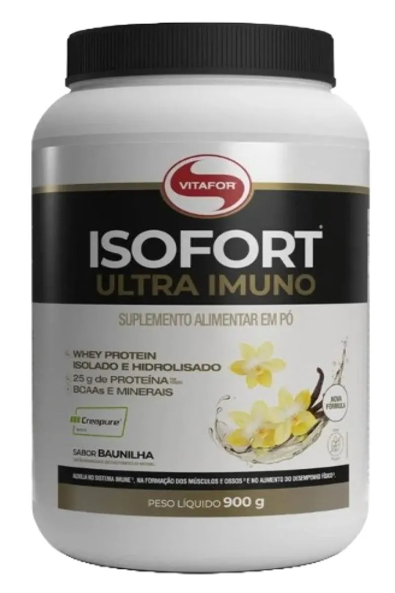 Isofort Whey Protein Ultra Imuno Sabor Baunilha Vitafor 900G