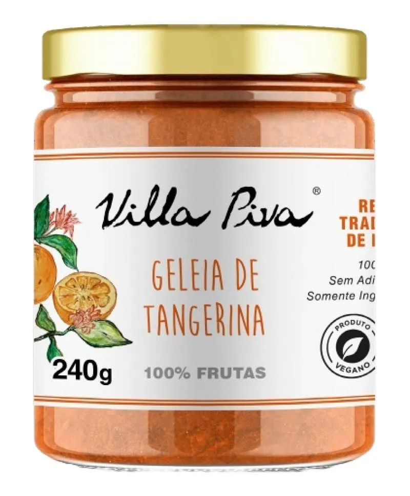 Geleia de Tangerina 100% Frutas Sem Adição de Açúcar Villa Piva 240G