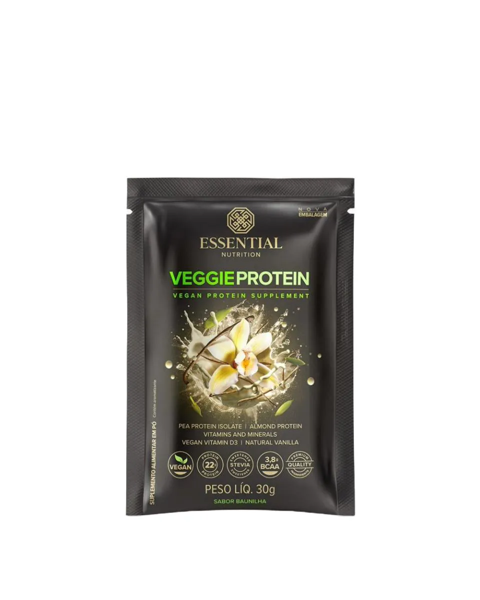 Veggie Protein Vanilla Sachê Essential Nutrition 30G