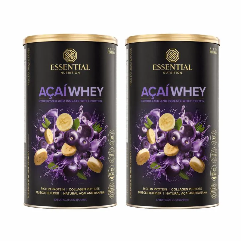 Kit 2X: Açaí Whey Essential Nutrition 360G