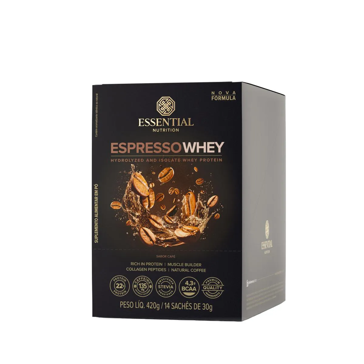 Espresso Whey 30G Essential Nutrition 14 Sachês