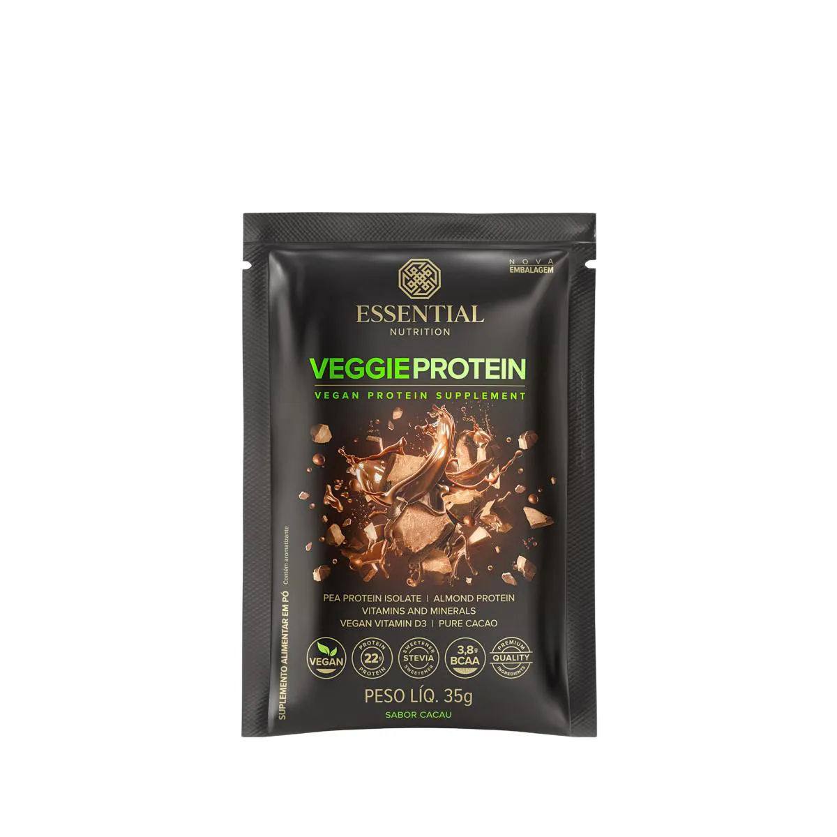 Veggie Protein Cacao Sachê Essential Nutrition 35G