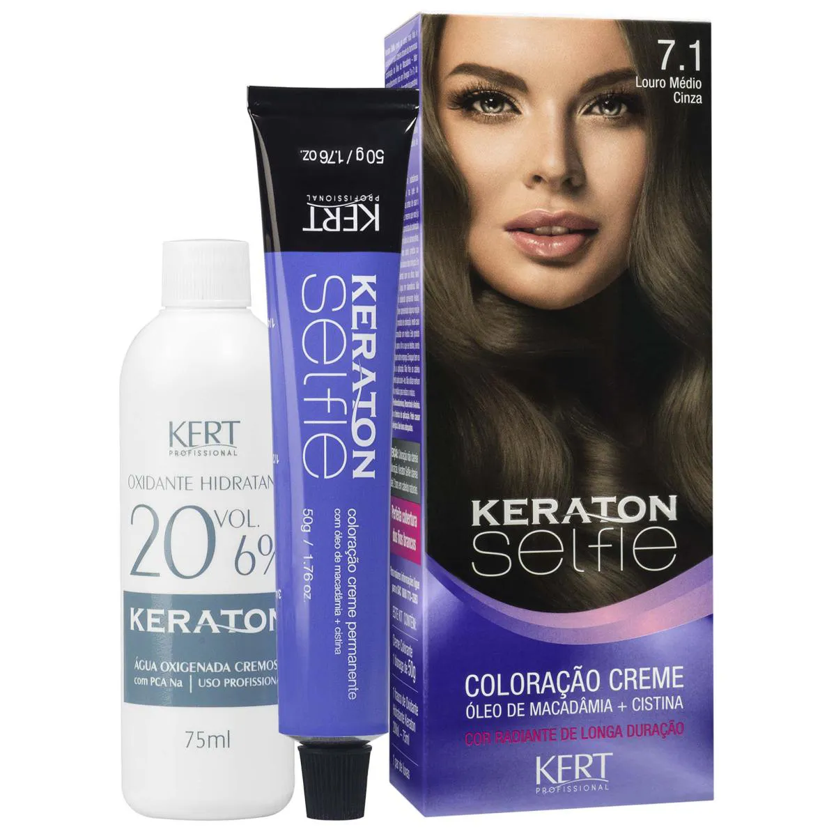 Keraton Selfie 7.1 Louro Medio Cinza 50G