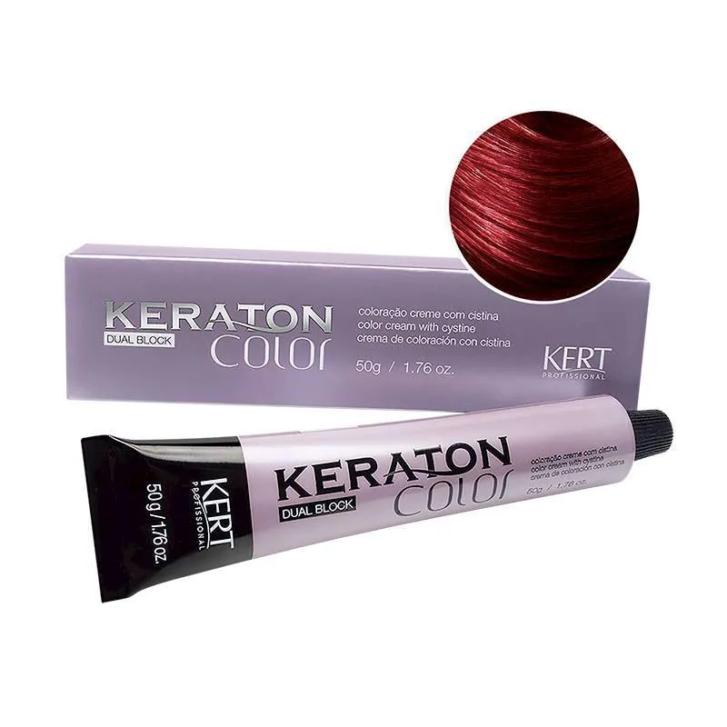 Keraton Dual Block N 6.62 Louro Escuro Verm Irisado Intenso 50G