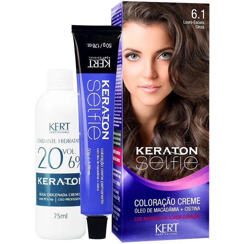 Keraton Selfie 6.1 Louro Escuro Cinza 50G