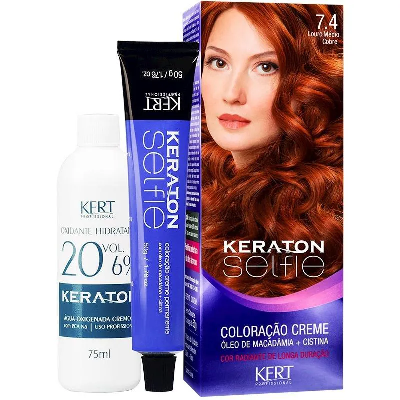 Keraton Selfie 7.4 - Louro Médio Cobre 50G