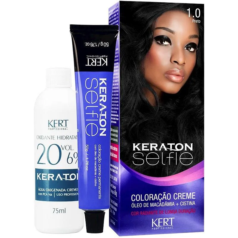 Kit 2 Keraton Selfie 1.0 - Preto 50G
