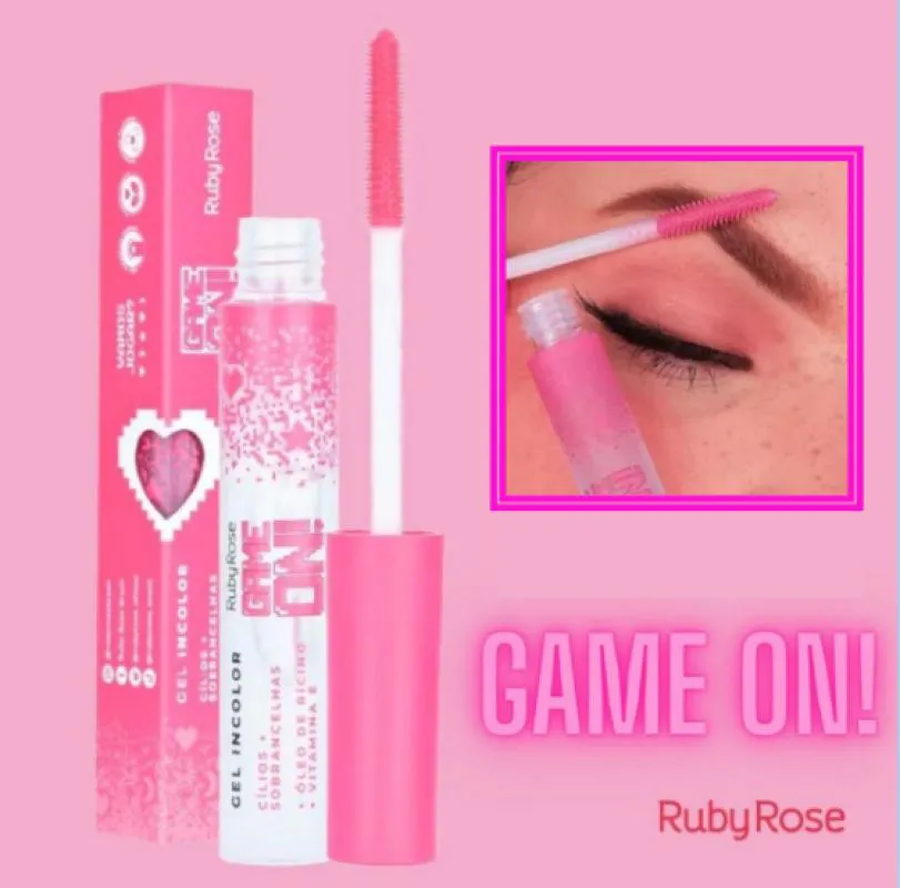 Gel Incolor Cílios + Sobrancelhas - Game On Ruby Rose