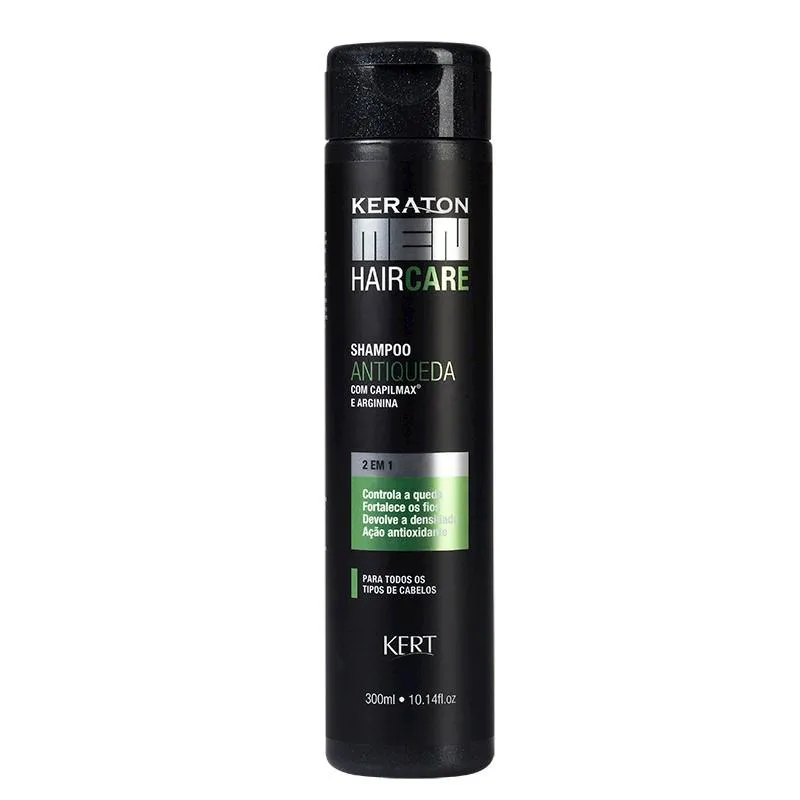 Shampoo Keraton Men - Antiqueda (Capilmax e Arginina) 300Ml