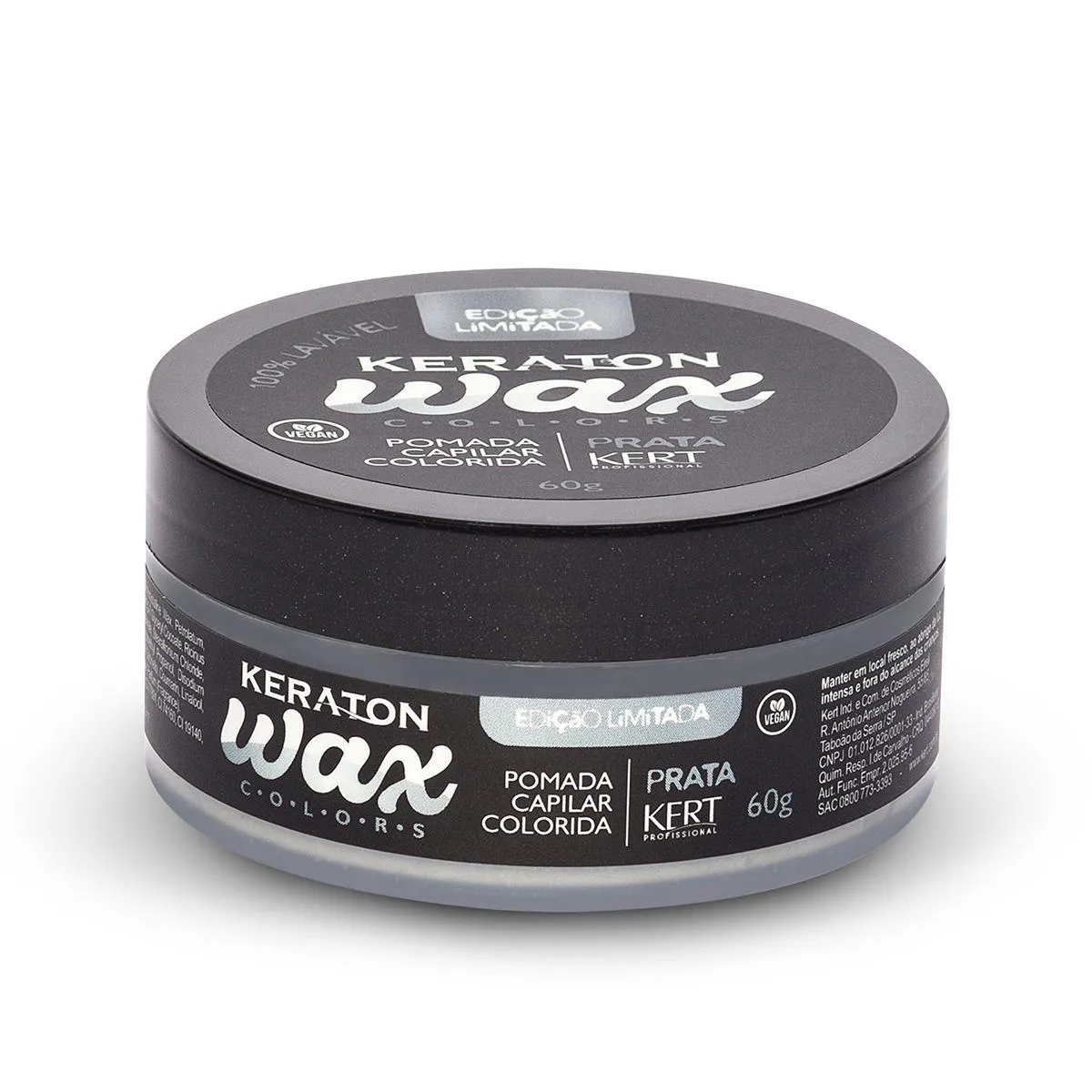 Pomada Capilar Keraton Wax Colors Prata 60G