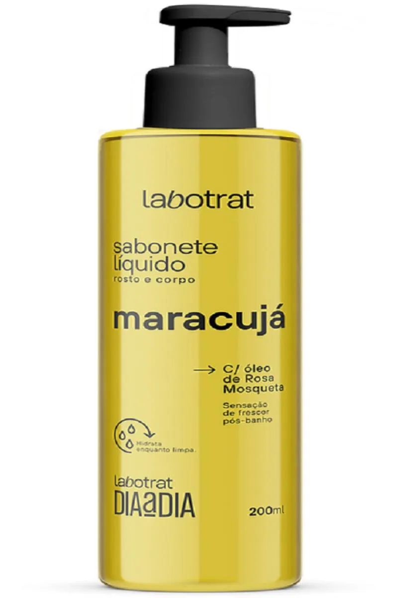 Sabonete Líquido Rosto e Corpo Maracujá Labotrat 190Ml