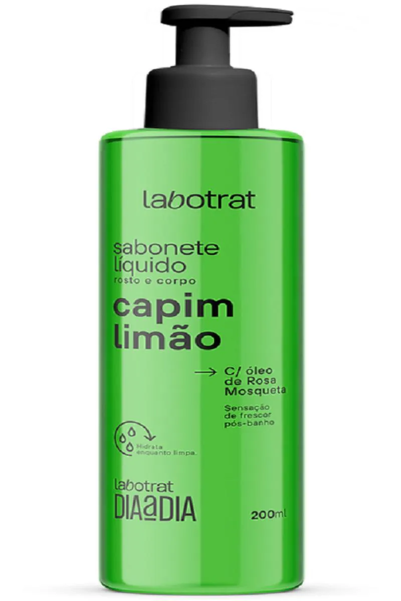 Sabonete Líquido Rosto e Corpo Capim Limão Labotrat 190Ml