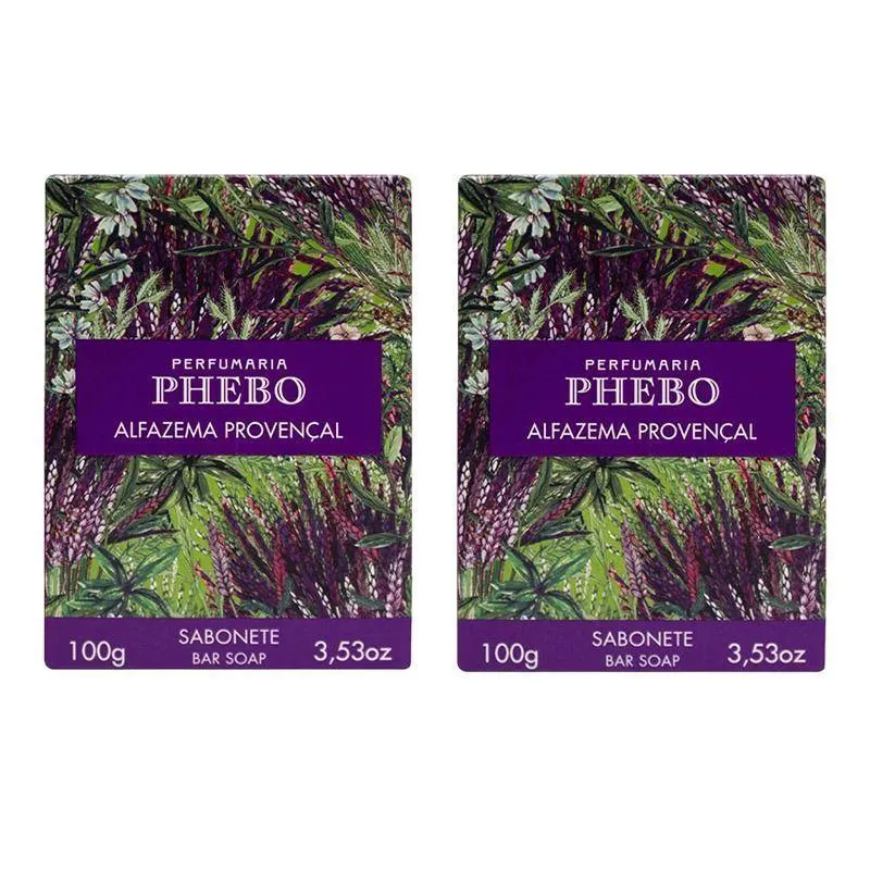 Kit 2 Sabonetes Em Barra Phebo Alfazema Provençal 100G