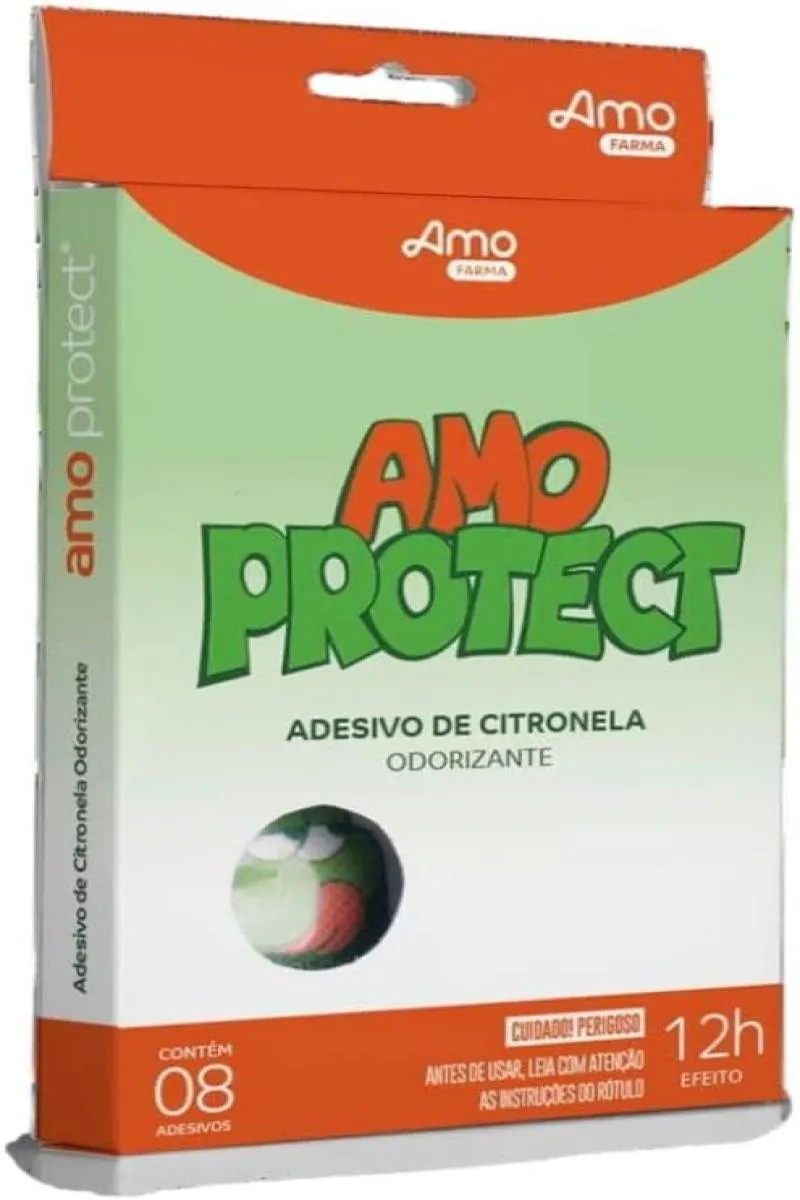 Adesivo Repelente  Citronela Natural 8 Unids - Amo Protect Adesivo Repelente Citronela Natural 8 Unids - Amo Protect