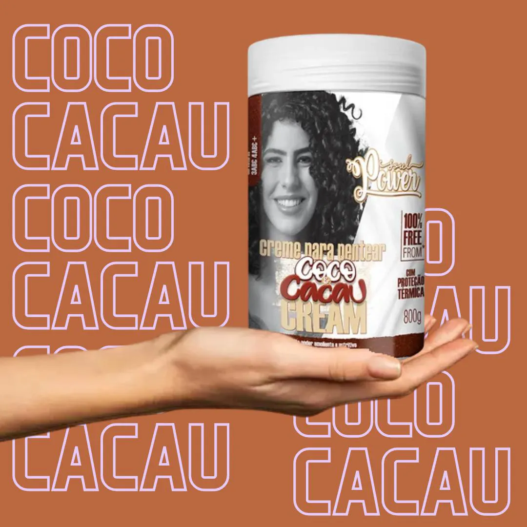 Creme Para Pentear Coco e Cacau Cream 800G  Soul Power