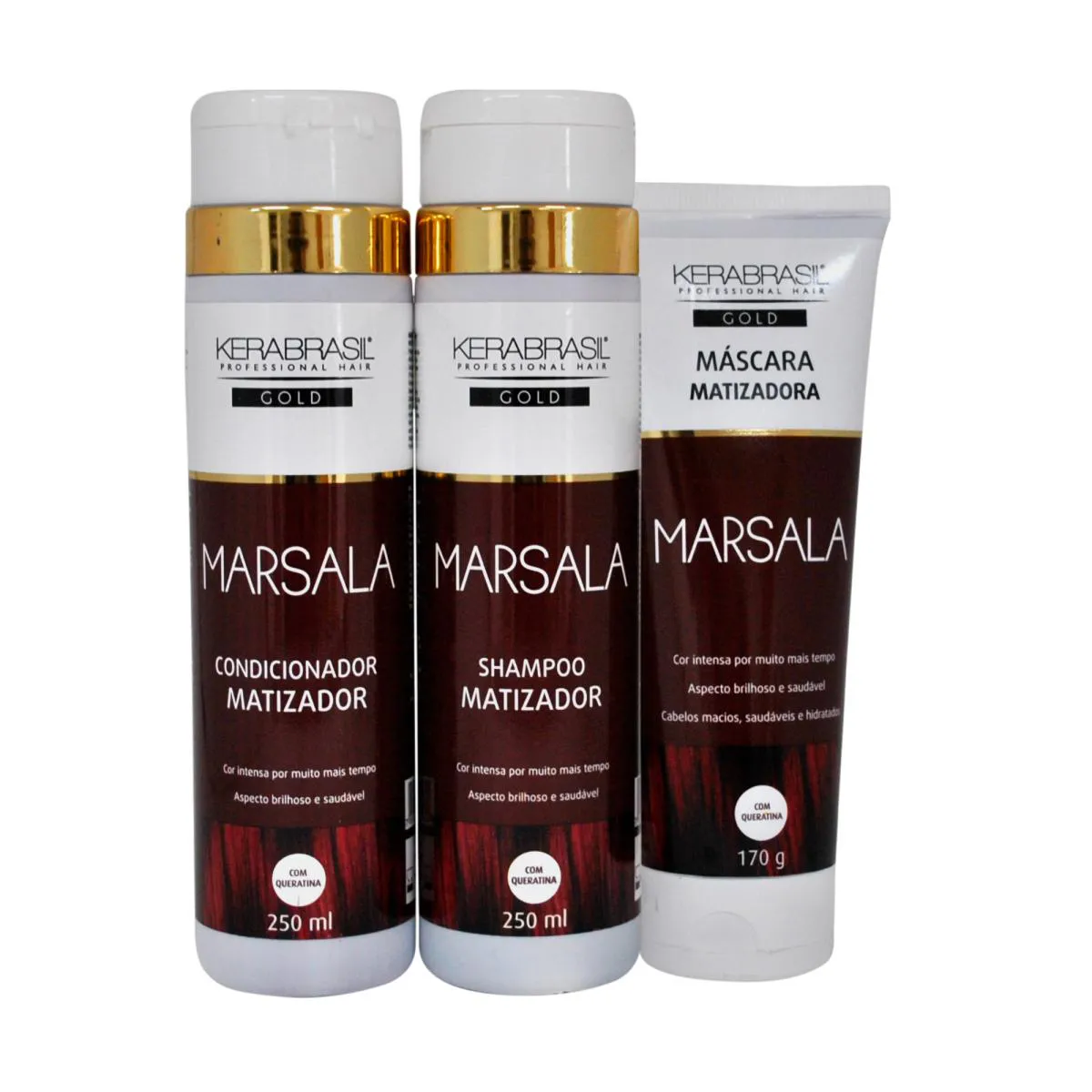 Kit Completo Matizador Marsala  Kerabrasil