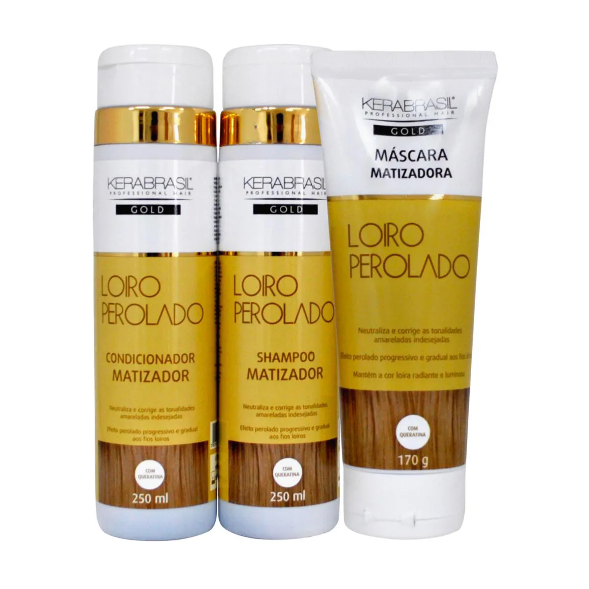 Kit Completo Cabelo Loiro Efeito Loiro Perolado  Kerabrasil