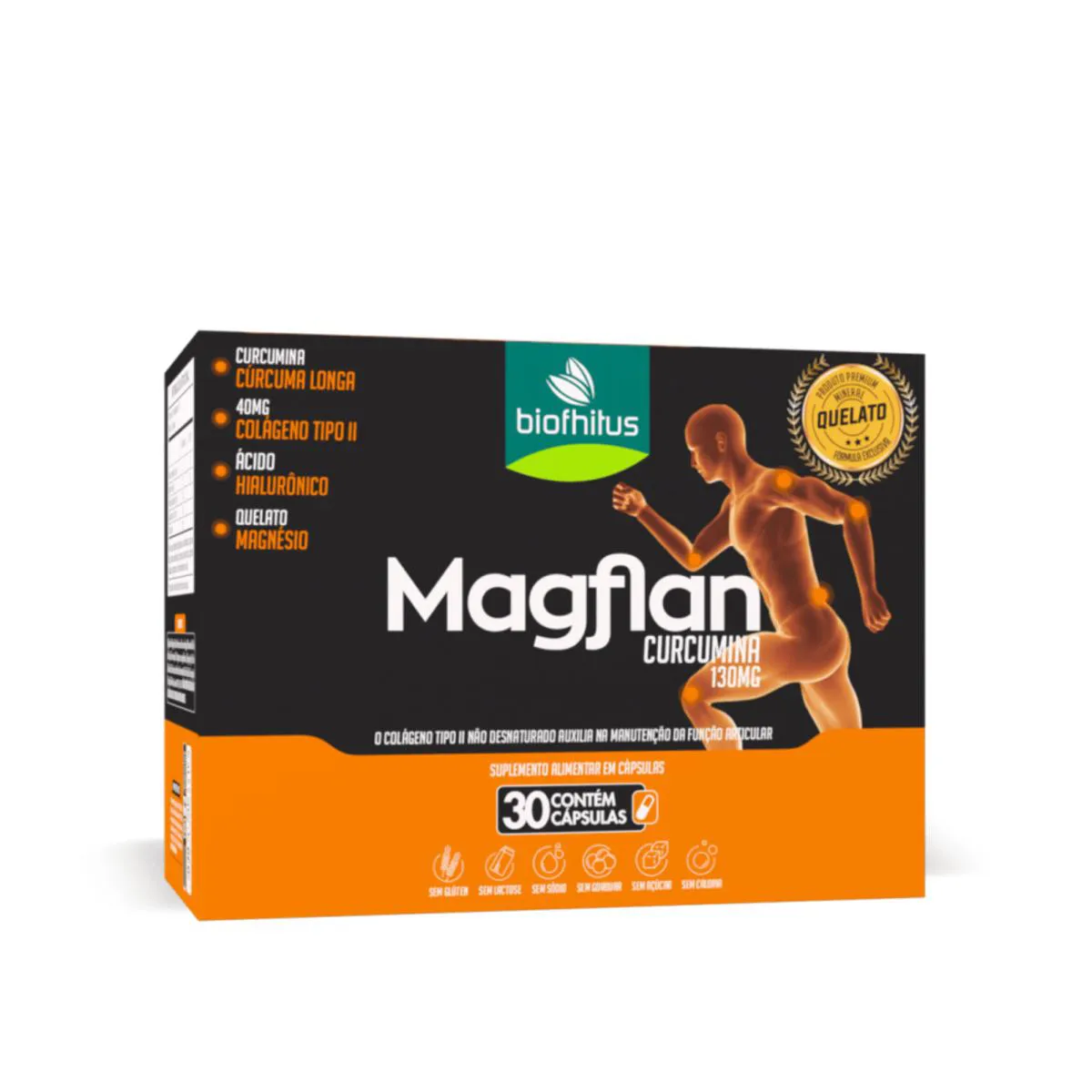 Magflan Curcumina 130Mg Suplemento Alimentar  Biofhitus