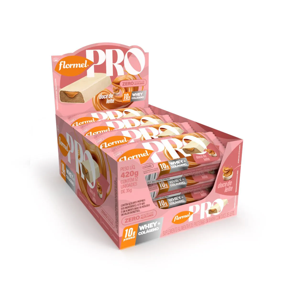 Barra de Proteína Doce de Leite Zero Açúcar Flormel- 420G 