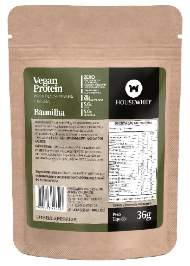 Vegan Protein Baunilha Sachê Housewhey 36G