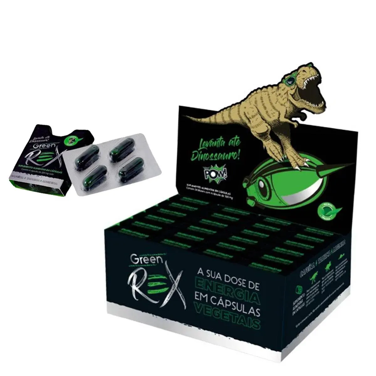 GREEN REX - 24 BLISTERS COM 4 CáPSULAS DE 500MG