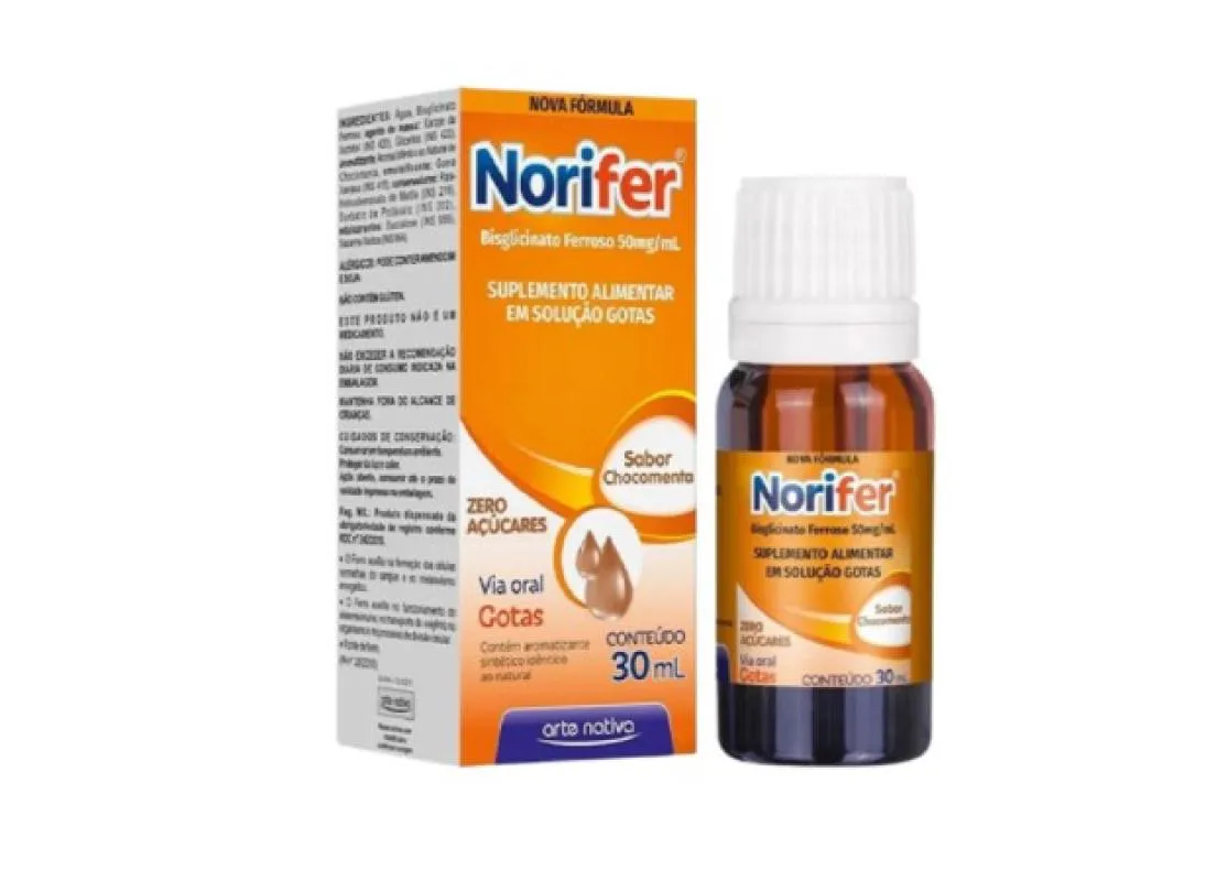 NORIFER BISGLICINATO FERROSO 50MG/ML CHOCOMENTA 30ML