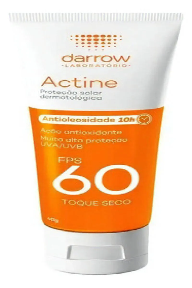 PROTETOR SOLAR FACIAL ACTINE TOQUE SECO ANTIOLEOSIDADE 60FPS