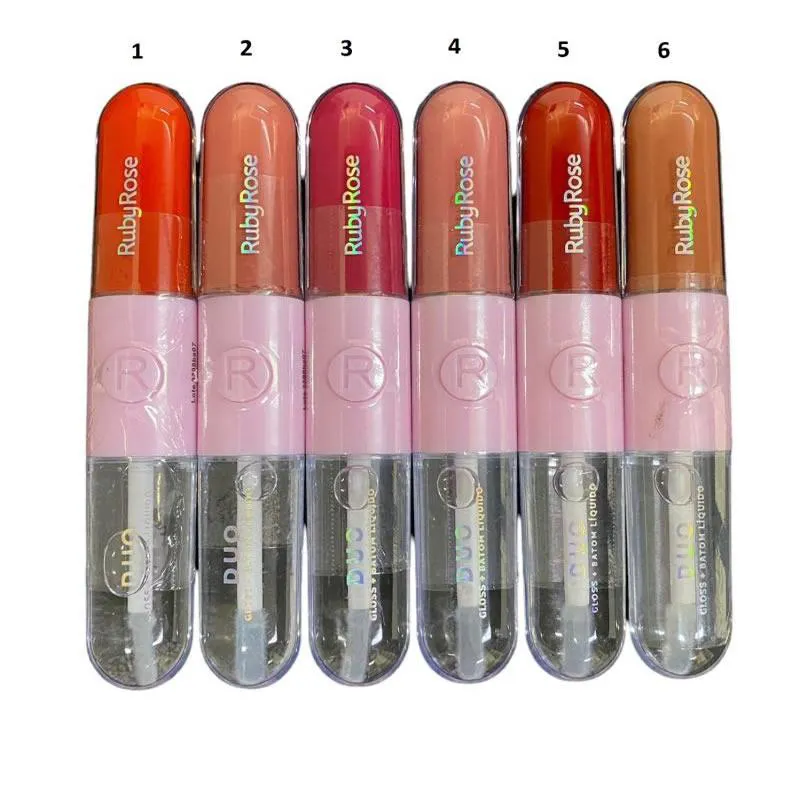 BATOM LIQUIDO E GLOSS DUO - RUBY ROSE D09