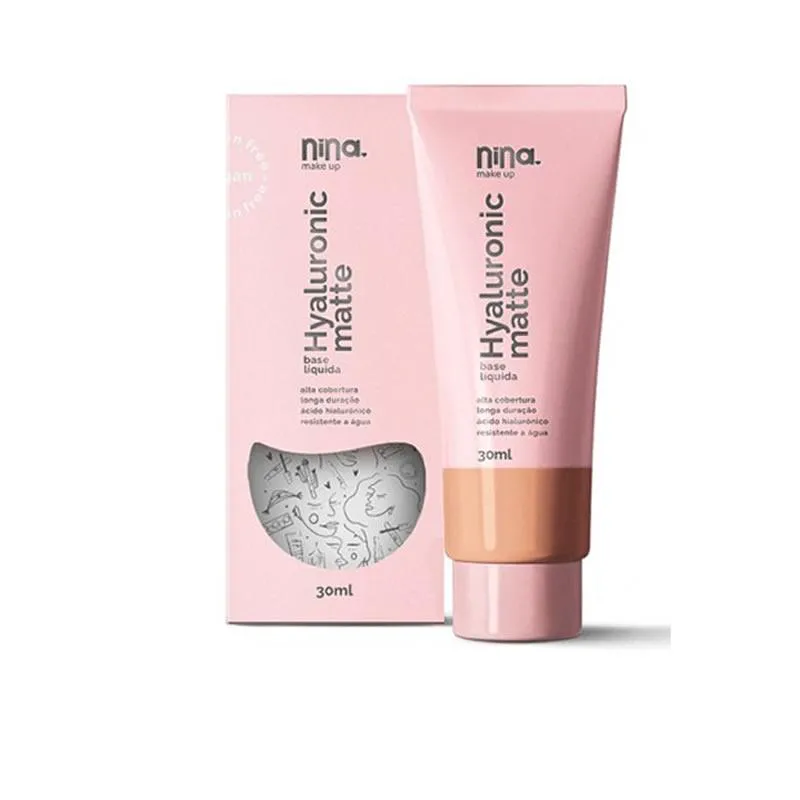 BASE LIQUIDA HYALURONIC MATTE - NINA MAKEUP 02