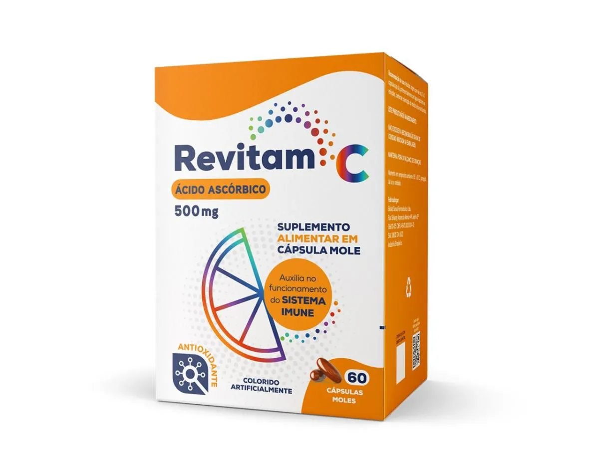 REVITAM VITAMINA C 500MG 60 CáPSULAS - BIOLAB