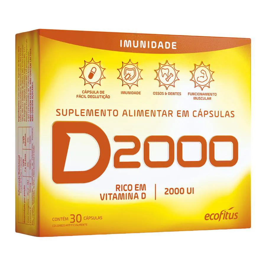 VITAMINA D2000 IMUNIDADE 30CPS - ECOFITUS