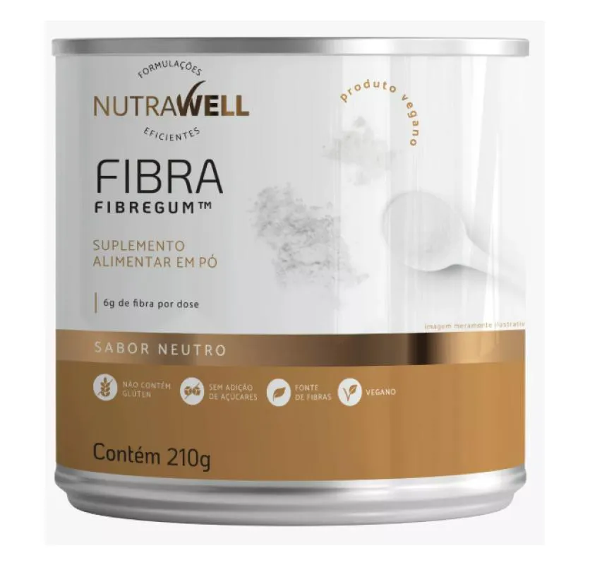 FIBRA FIBREGUM NUTRAWELL NEUTRO 100% VEGETAL 210G