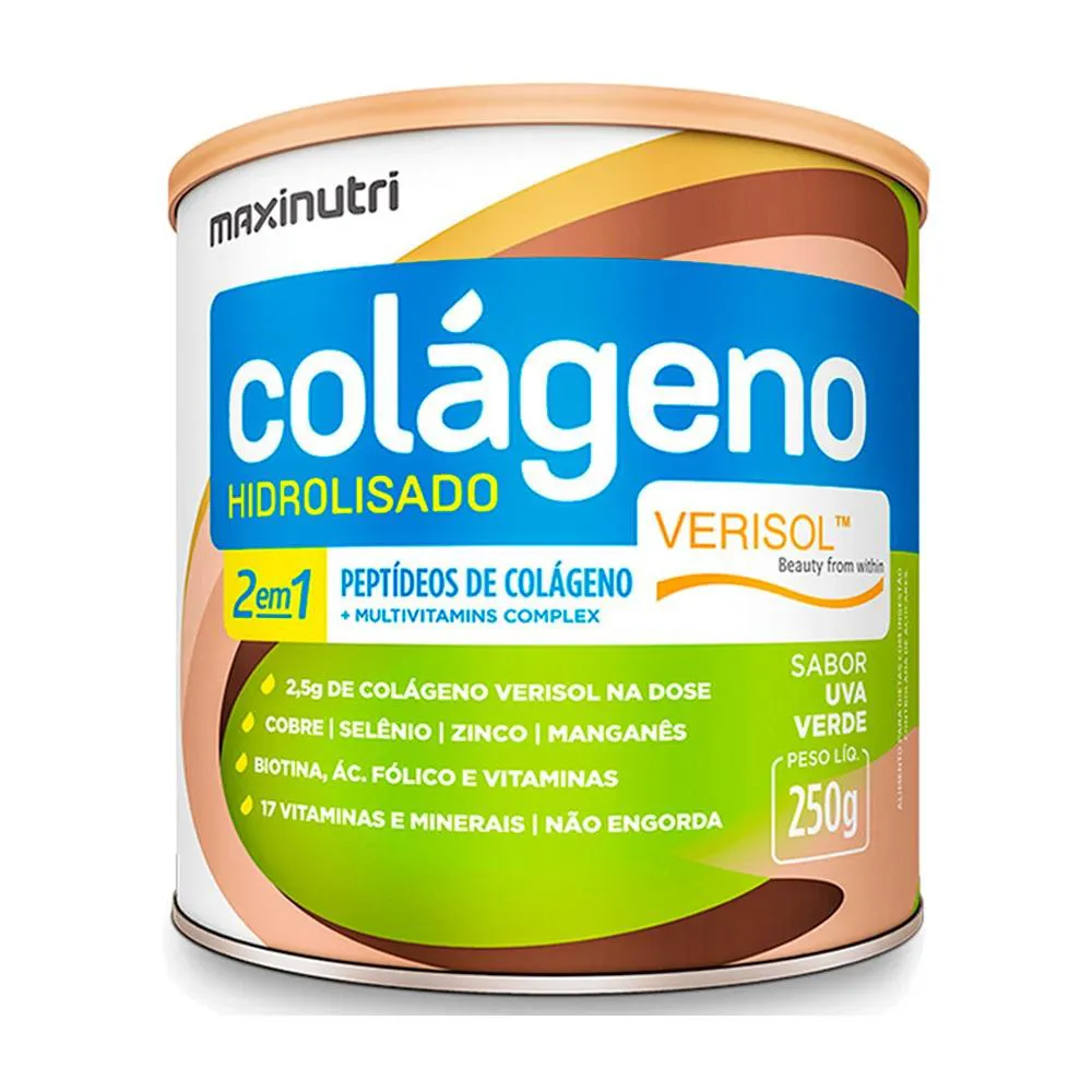 COLáGENO VERISOL MAXINUTRI LATA 250G SABOR UVA VERDE