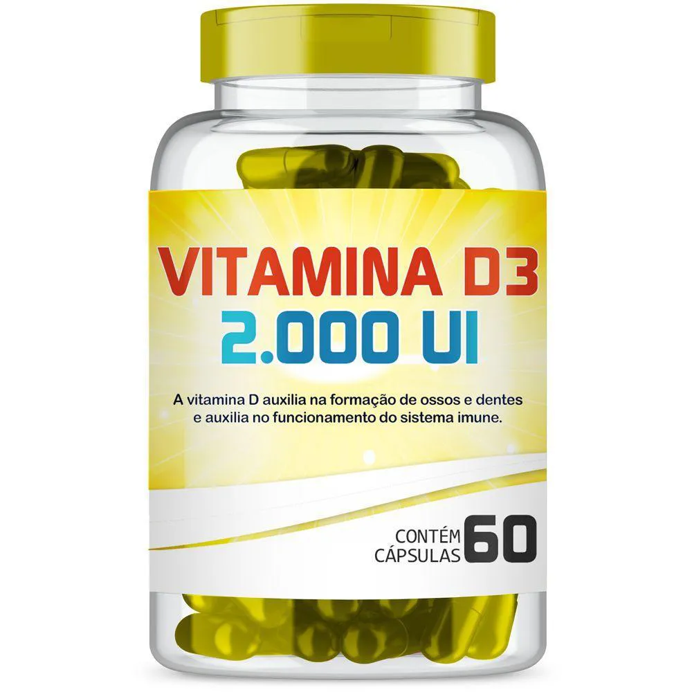 VITAMINA D3 2.000UI COM 60 CáPSULAS