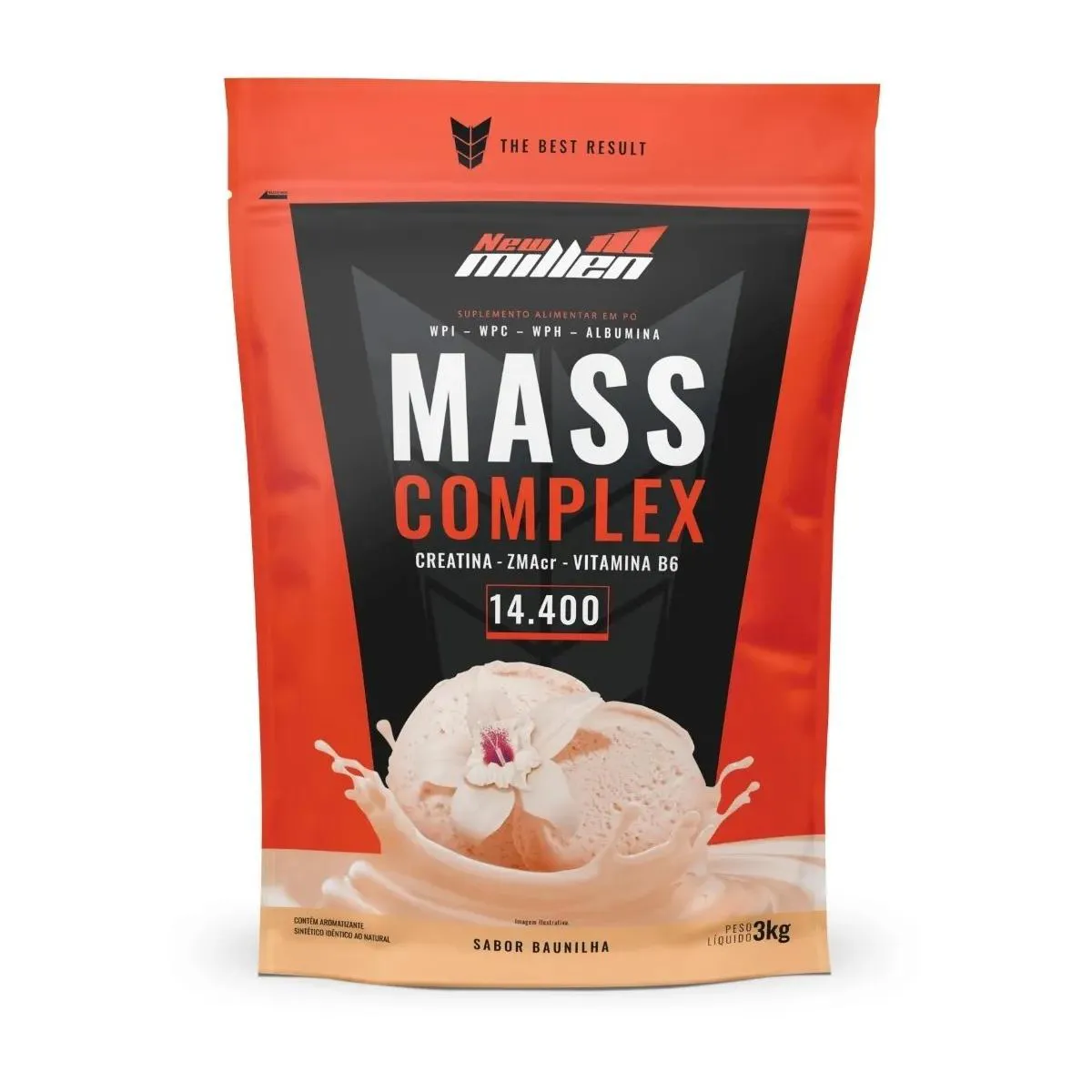 HIPERCALORICO MASS COMPLEX 3KG - NEW MILLEN 3 KG Baunilha