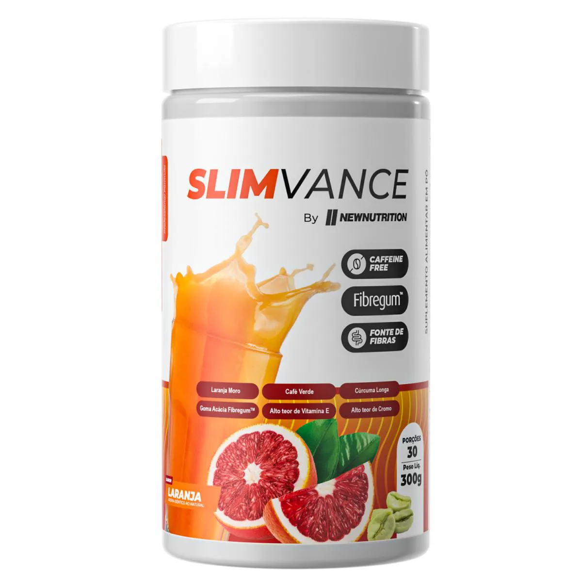 SLIMVANCE FIBRAS SEM CAFEINA 300G LARANJA