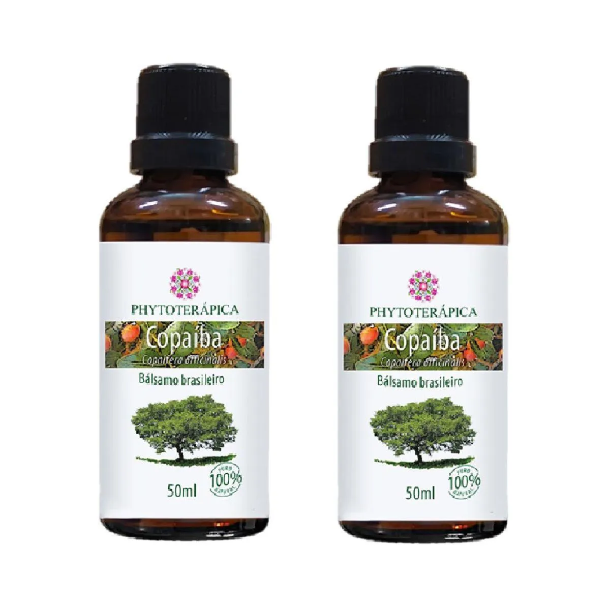 2X ÓLEO VEGETAL BáLSAMO DE COPAíBA 100% PURO - PHYTOTERáPICA