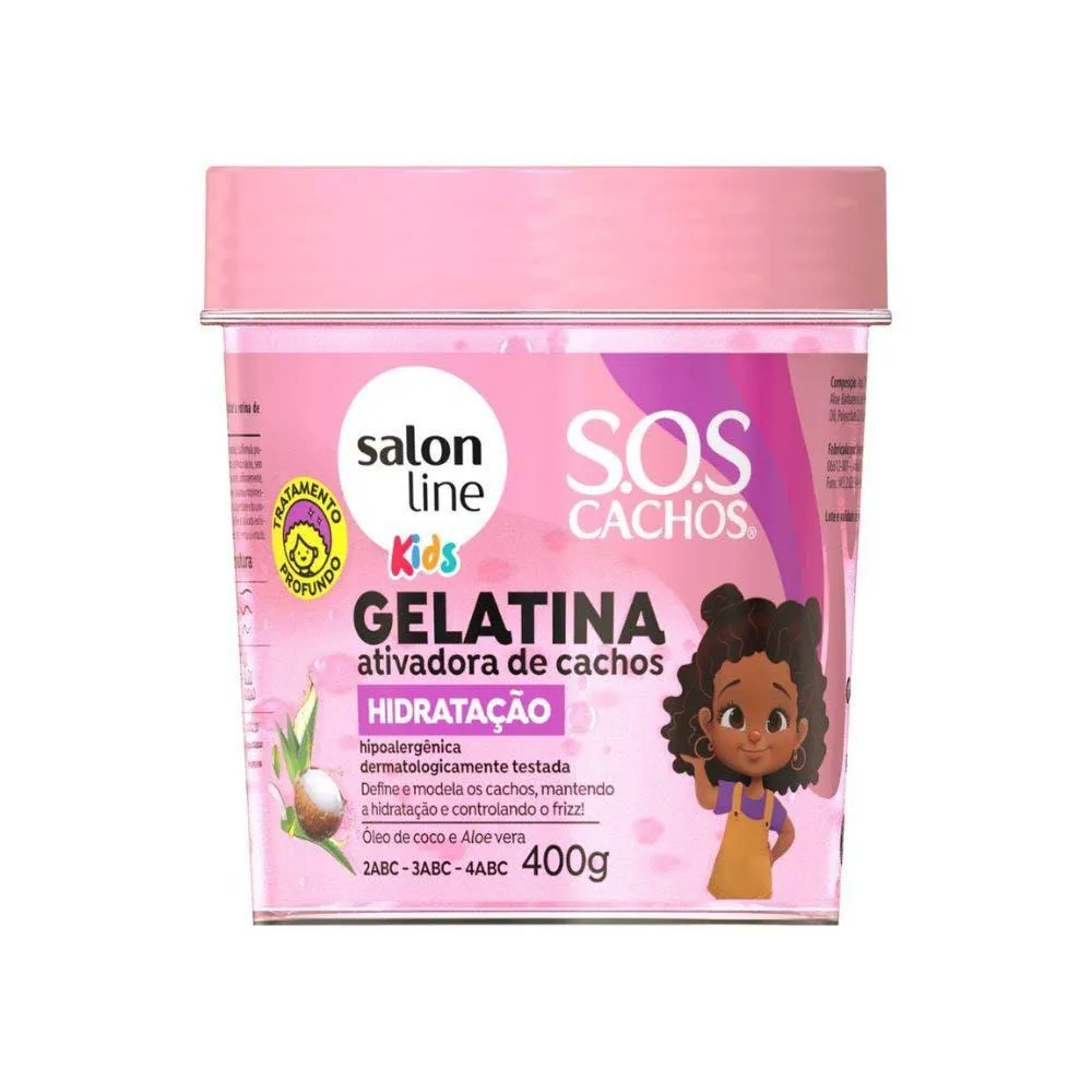 GELATINA SALON LINE SOS HIDRATAçãO KIDS 400GR
