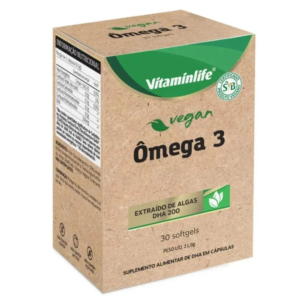 VEGAN ÔMEGA 3 DHA 200MG (30 CAPS)