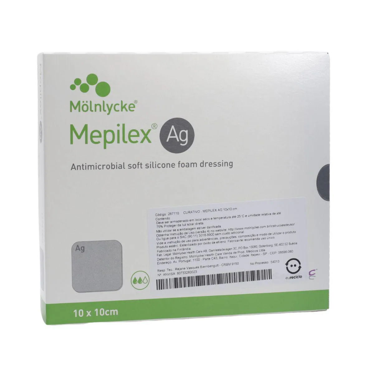 MEPILEX AG 10X10CM