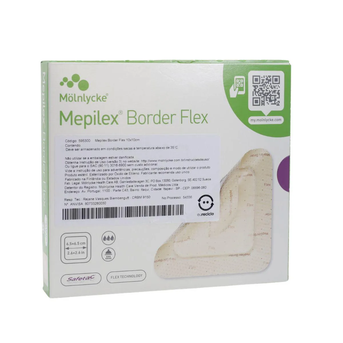 MEPILEX BORDER FLEX 10X10CM