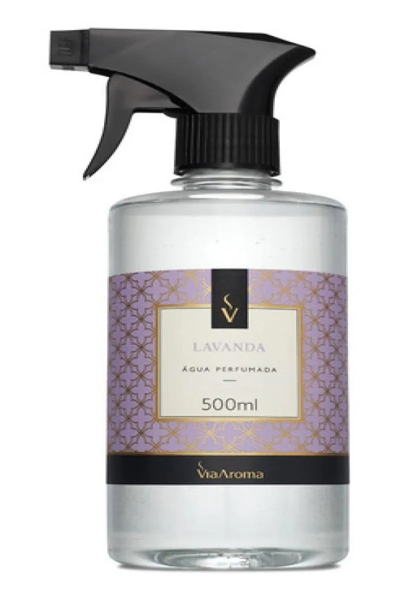 AGUA PERFUMADA PARA ROUPAS E TECIDOS VIA AROMA FRAGRÂNCIAS 500ML Lavanda