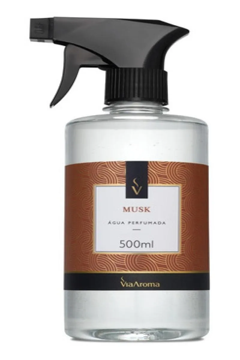 AGUA PERFUMADA PARA ROUPAS E TECIDOS VIA AROMA FRAGRÂNCIAS 500ML Musk