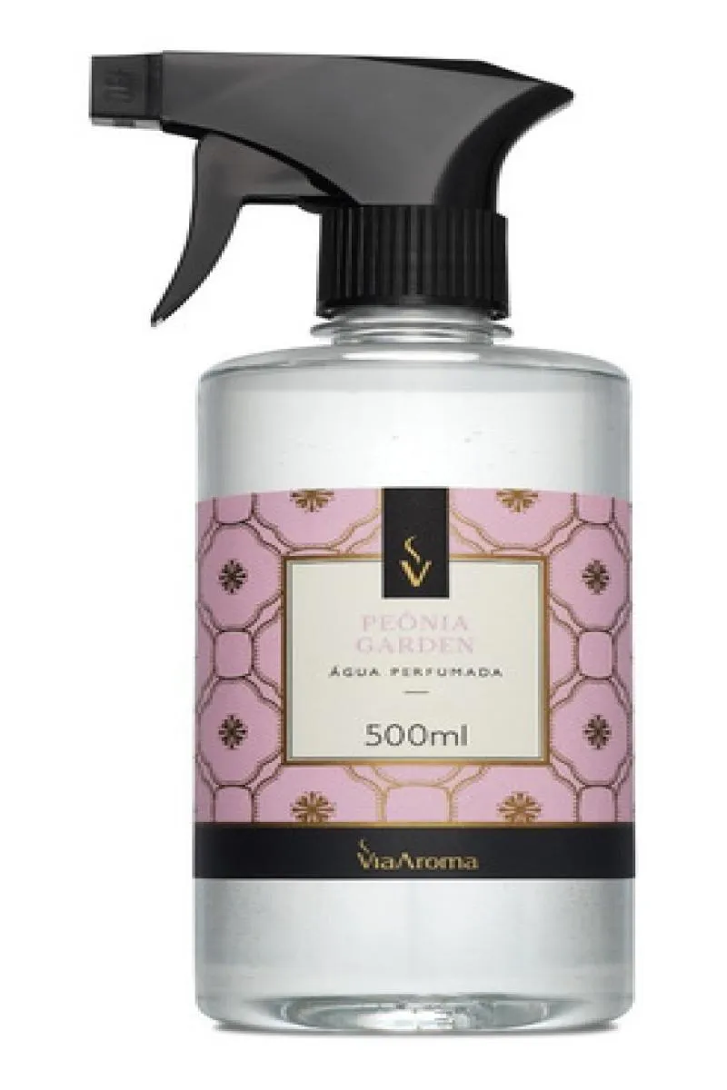 AGUA PERFUMADA PARA ROUPAS E TECIDOS VIA AROMA FRAGRÂNCIAS 500ML Peonia Garden