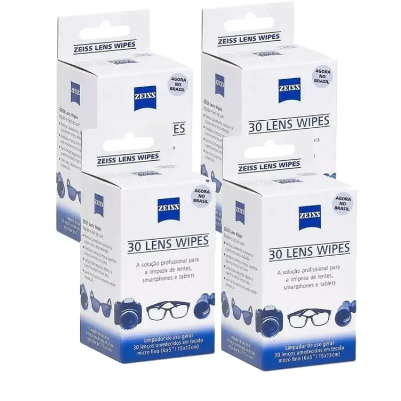 Limpa Lentes Zeiss Lens Wipes 120 Lenços Umedecidos