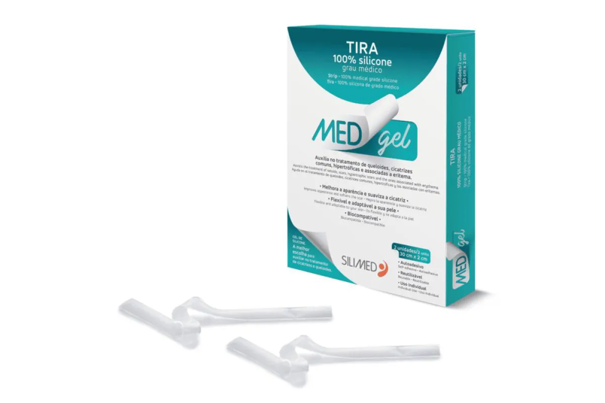 MEDGEL SILIMED TIRA DE SILICONE COM 2 UNIDADES