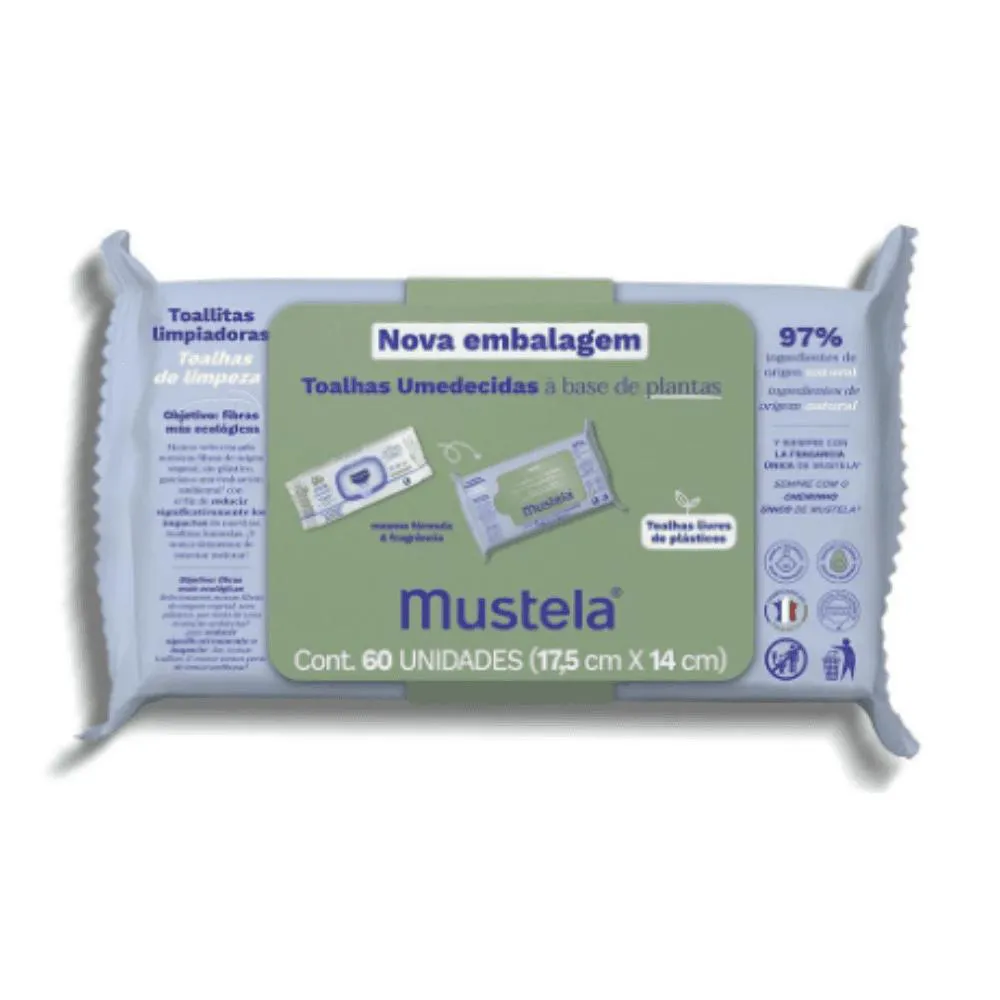 MUSTELA TOALHA UMED PL NORMAL 60UN