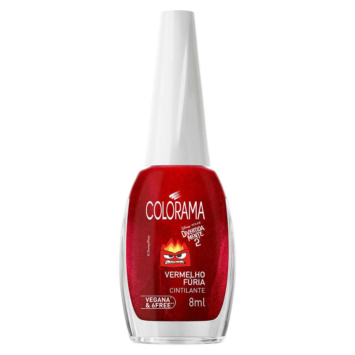 Esmalte Cintilante Colorama Divertidamente 8ml - Vermelho Fúria