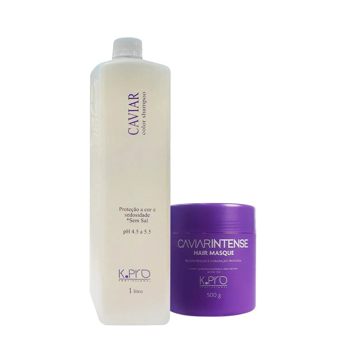 KIT K.PRO CAVIAR SHAMPOO LITRO E MáSCARA G (2 PRODUTOS)